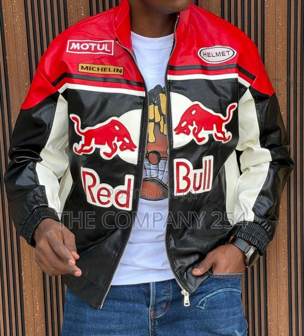 Designer Casual Leather Redbull Custom Collar Jackets