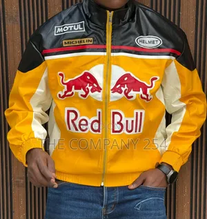 Designer Casual Leather Redbull Custom Collar Jackets