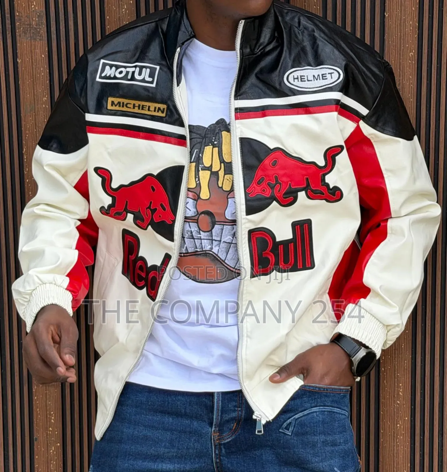 Designer Casual Leather Redbull Custom Collar Jackets