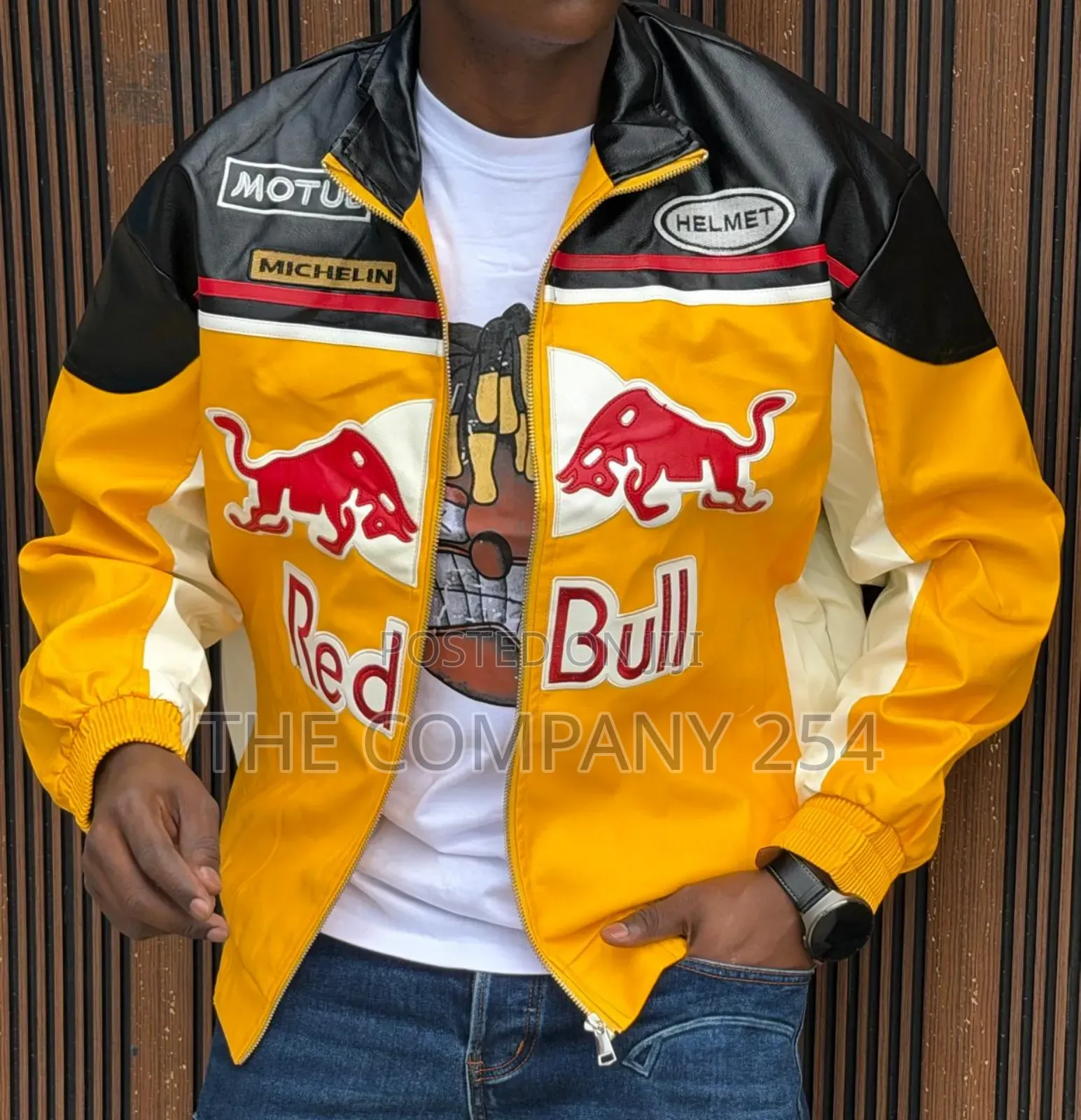 Designer Casual Leather Redbull Custom Collar Jackets