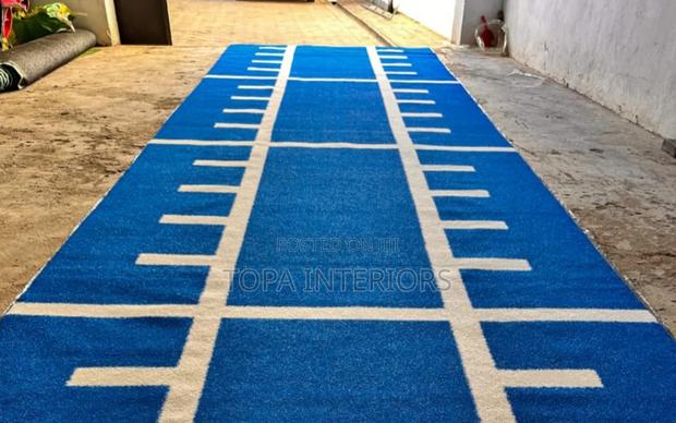 Marked Gym Artificial Blue Grass Carpets