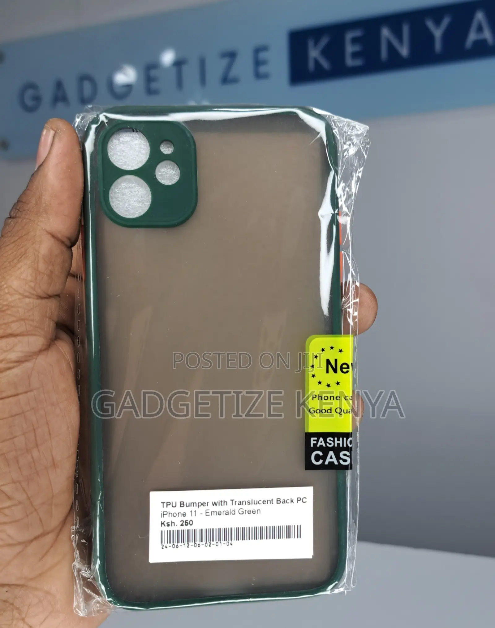 Bumper iPhone 11 With Translucent Back Pc Case