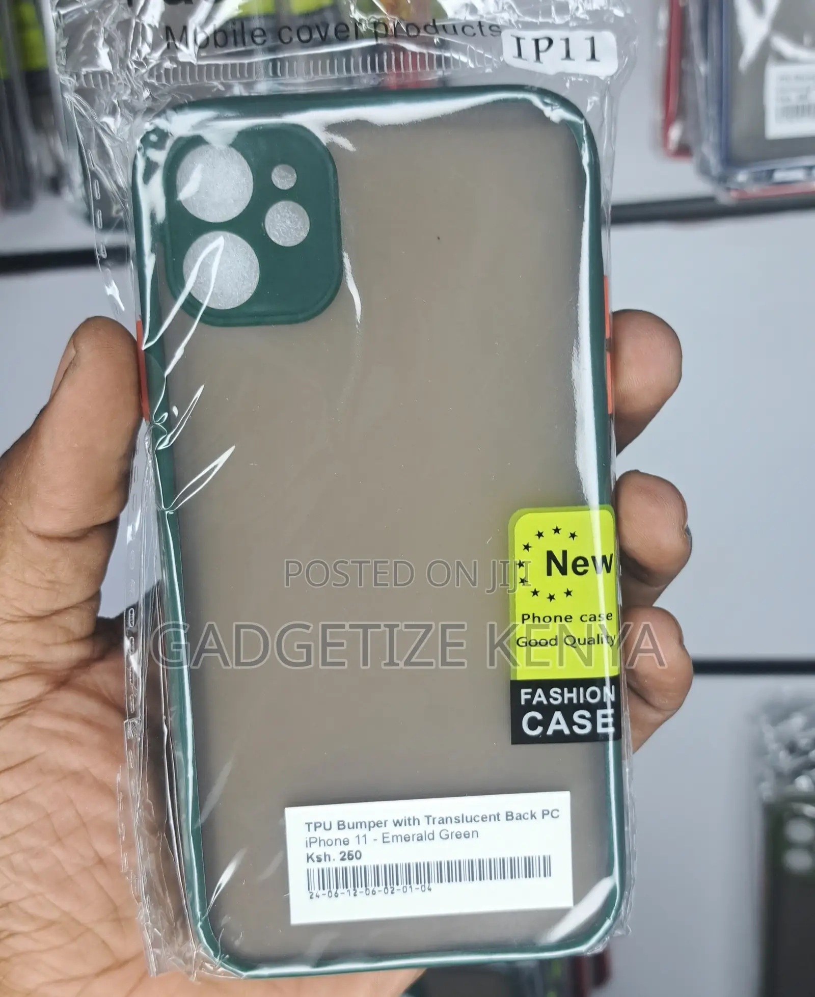 Bumper iPhone 11 With Translucent Back Pc Case