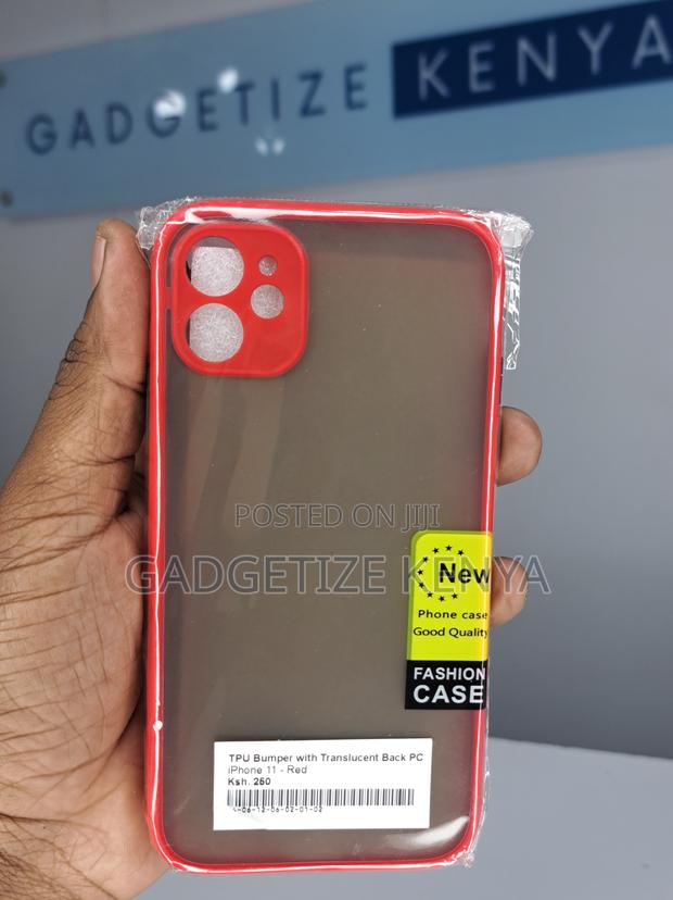Bumper iPhone 11 With Translucent Back Pc Case - thumbnail 3