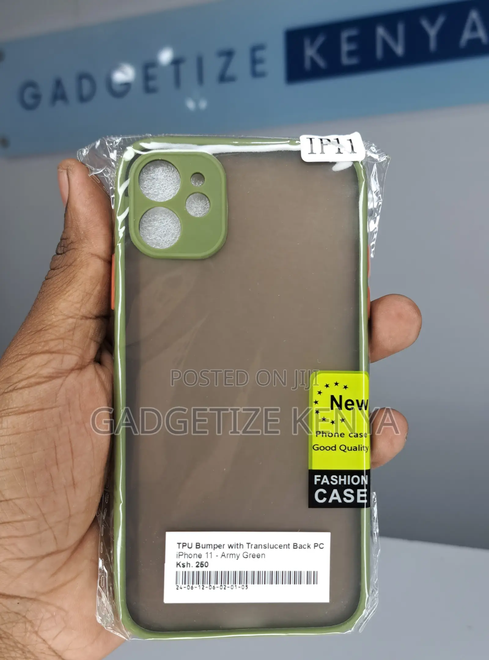 Bumper iPhone 11 With Translucent Back Pc Case