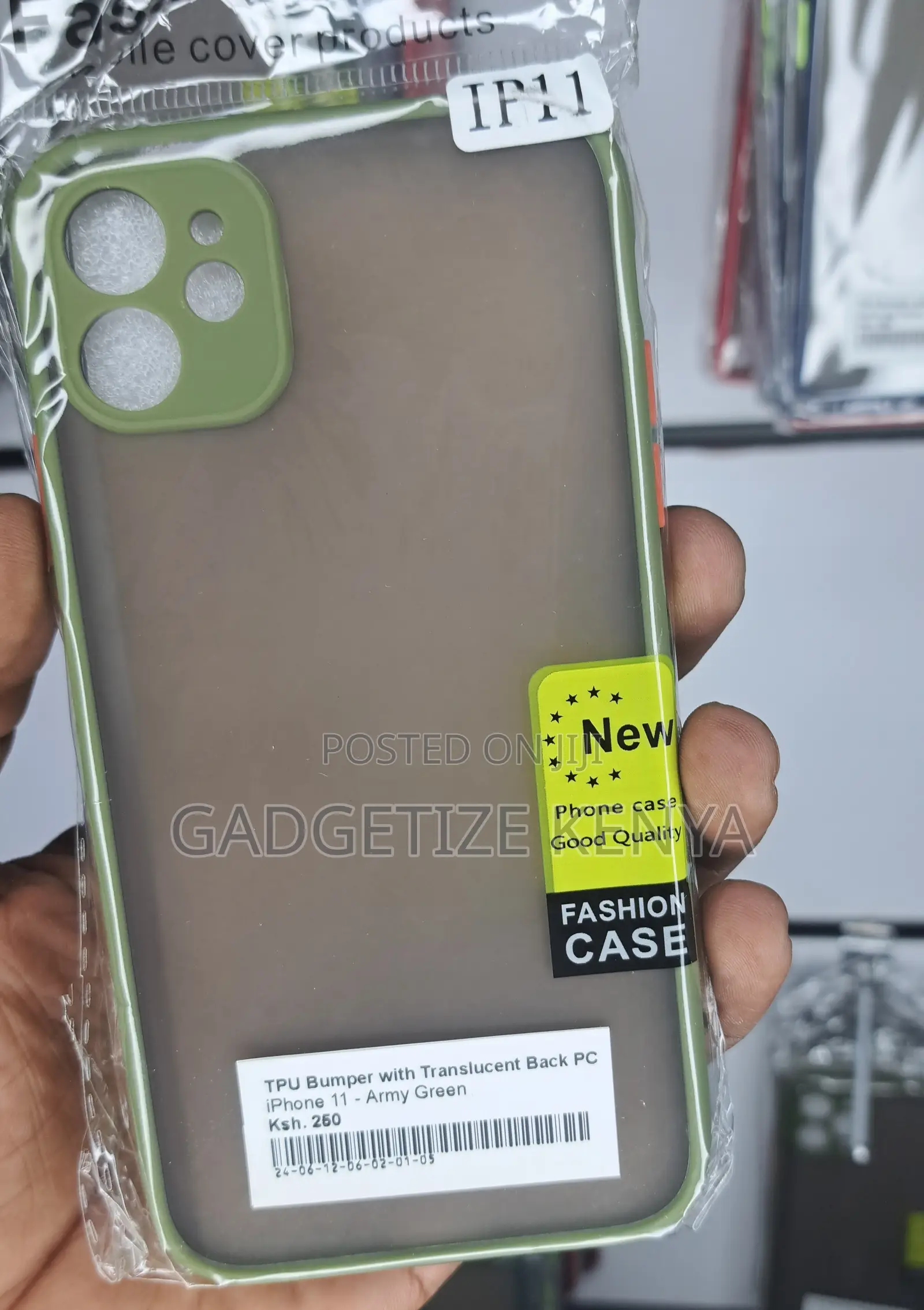 Bumper iPhone 11 With Translucent Back Pc Case