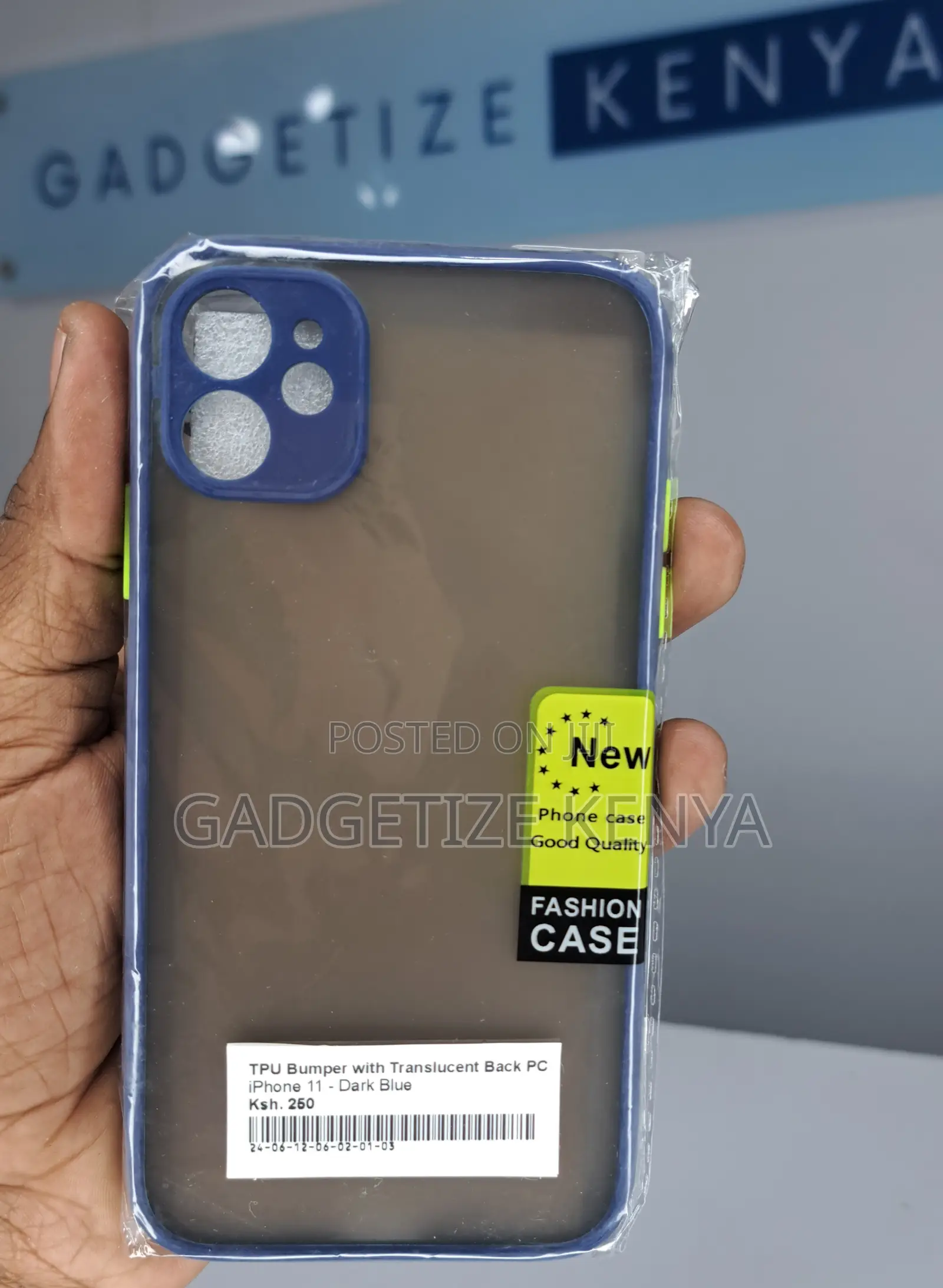 Bumper iPhone 11 With Translucent Back Pc Case