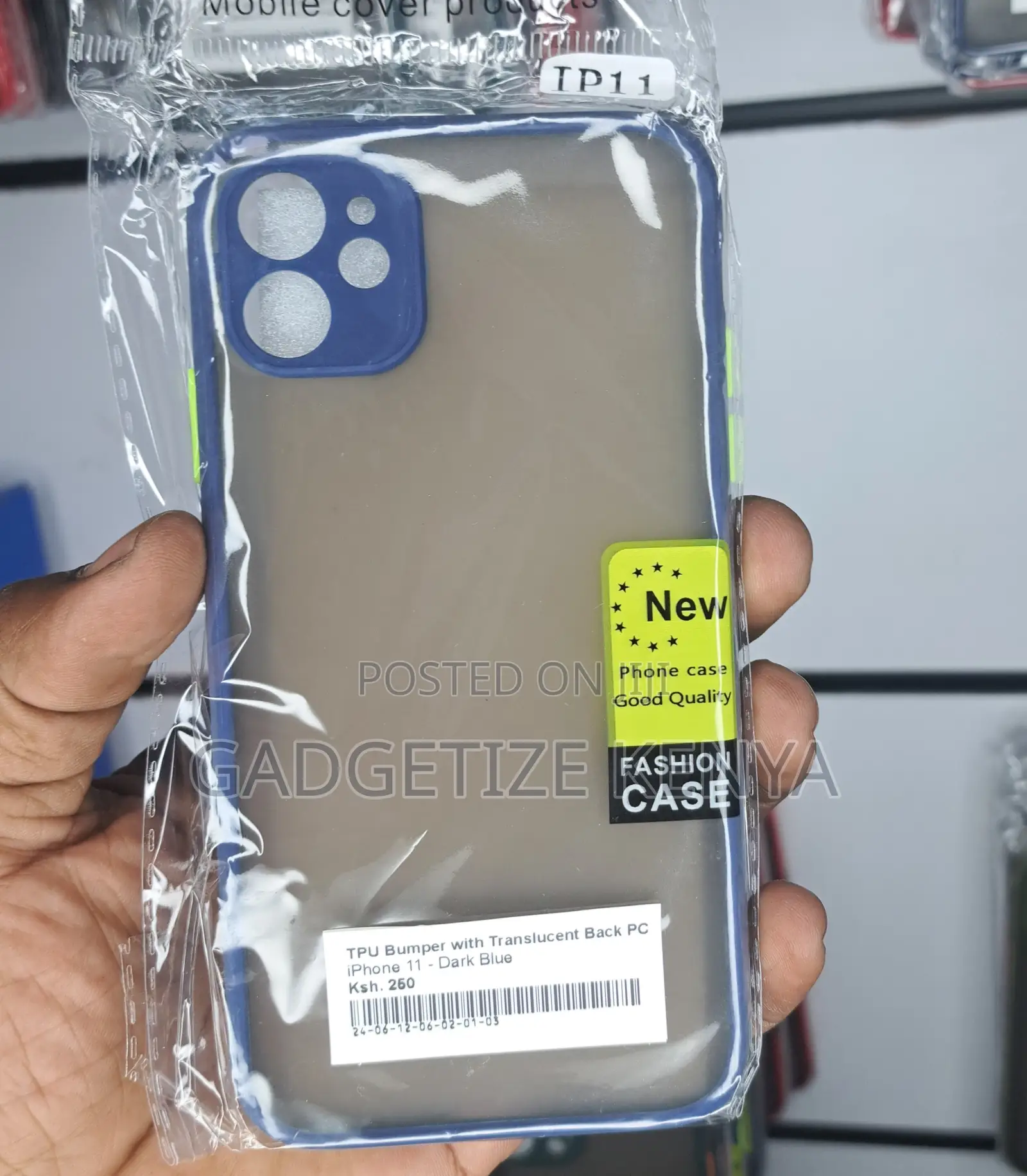 Bumper iPhone 11 With Translucent Back Pc Case