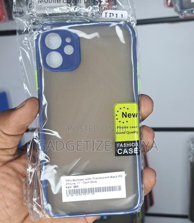 Bumper iPhone 11 With Translucent Back Pc Case - thumbnail 8