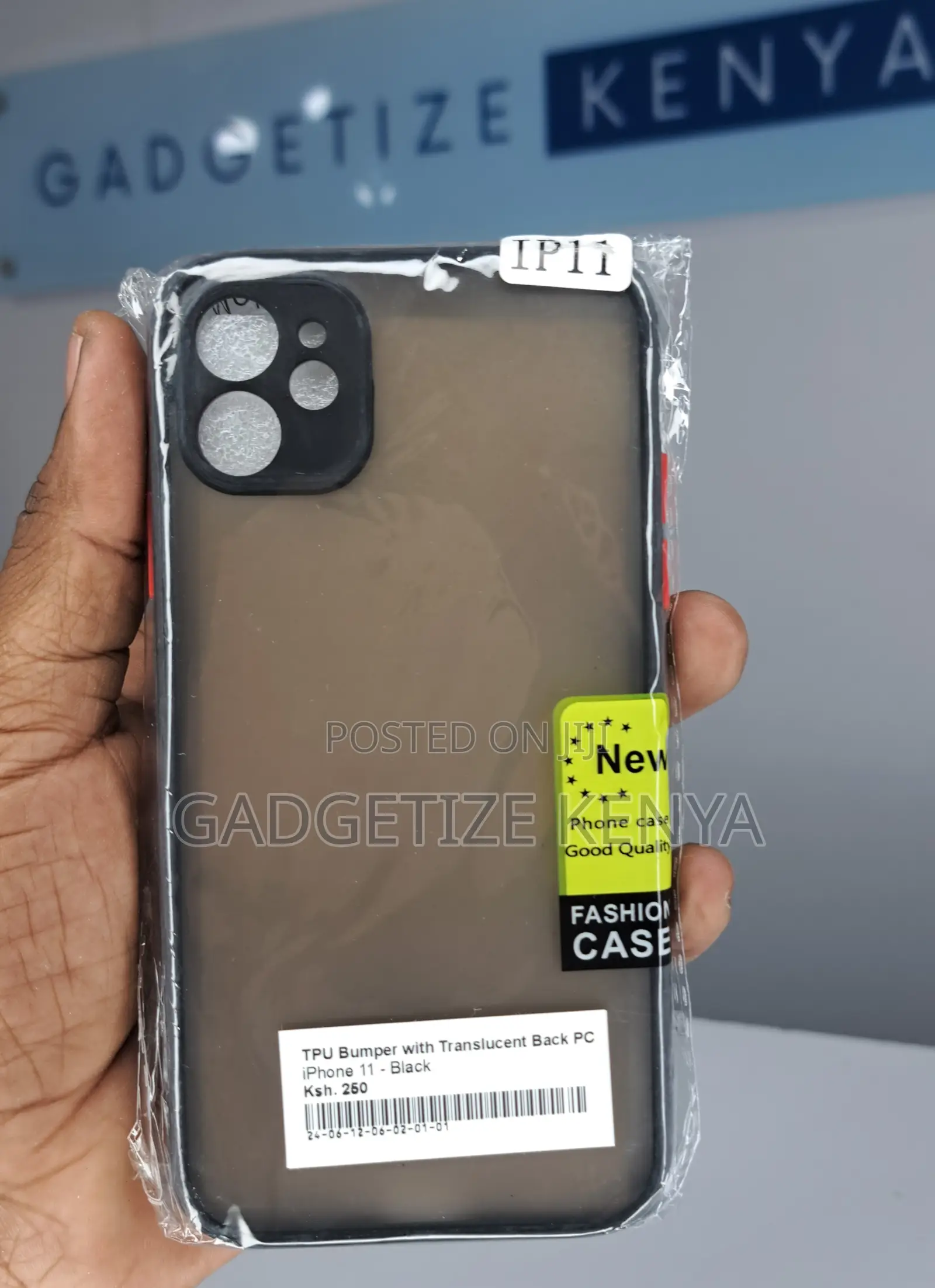 Bumper iPhone 11 With Translucent Back Pc Case