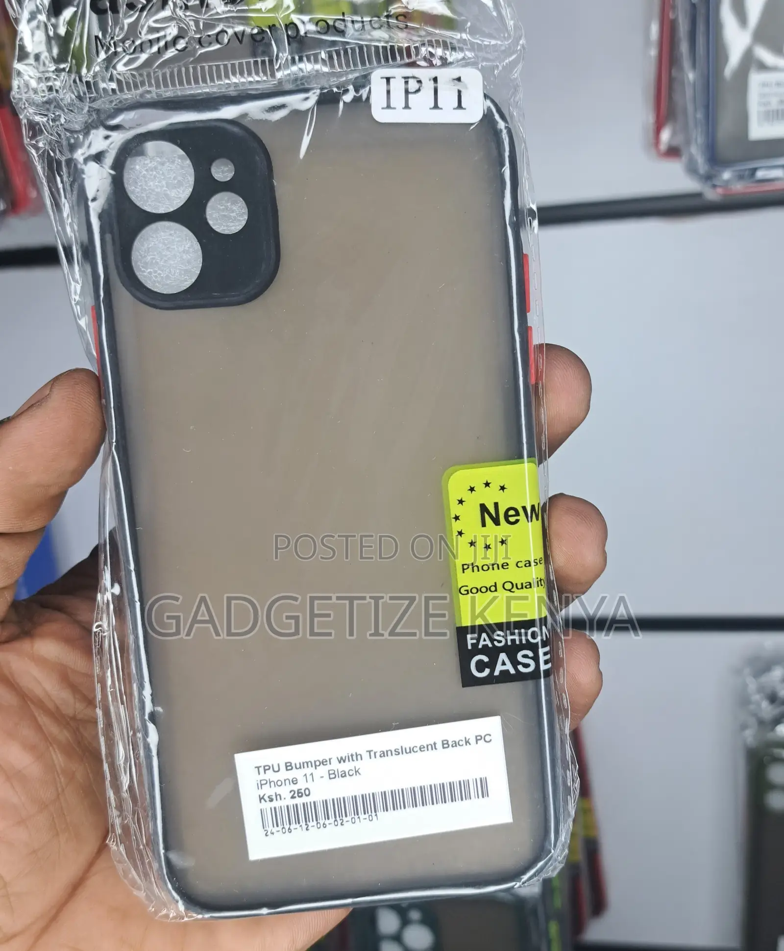 Bumper iPhone 11 With Translucent Back Pc Case