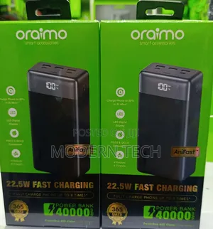 Oraimo Powerbox 400 22.W Fast Changing 40000mah Power Bank