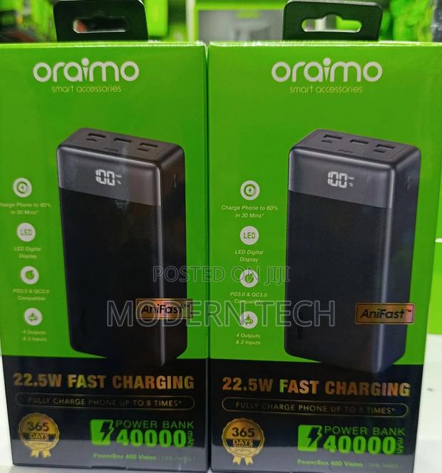 Oraimo Powerbox 400 22.W Fast Changing 40000mah Power Bank - thumbnail 3