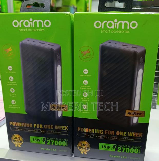 Oraimo Traveler 3 Lit 27000mah Op1270 15w Powerbank