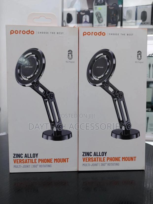 The Porodo Magnetic Zinc Alloy Versatile Phone Mount,