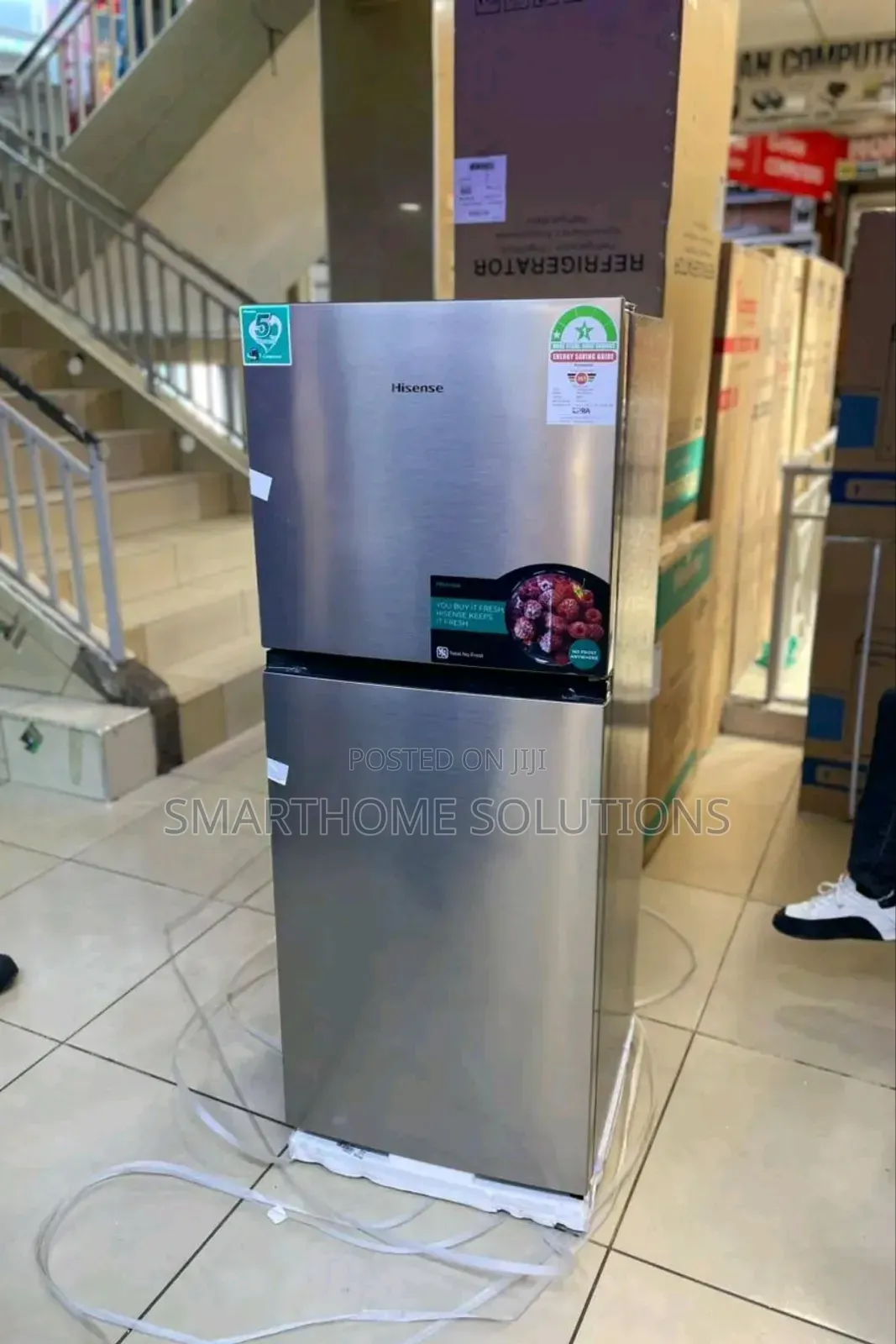 Hisense 203litres Double Door Refrigerator, Silver Finish