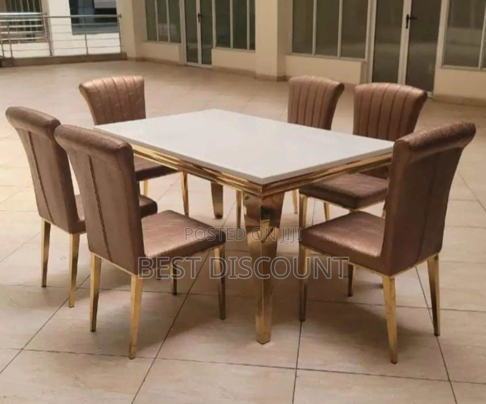 Marble Dining Table 6- Chairs