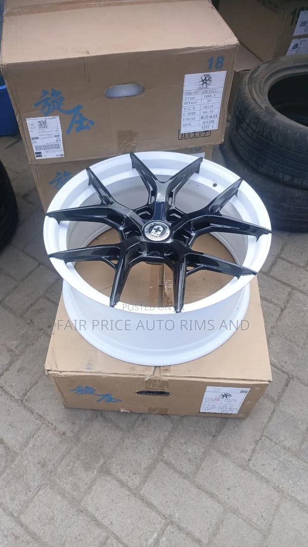 Whie And Black 112/114 Sports Rims 18 Inches