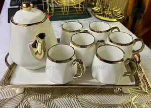 Ceramic Tea Set With Tray