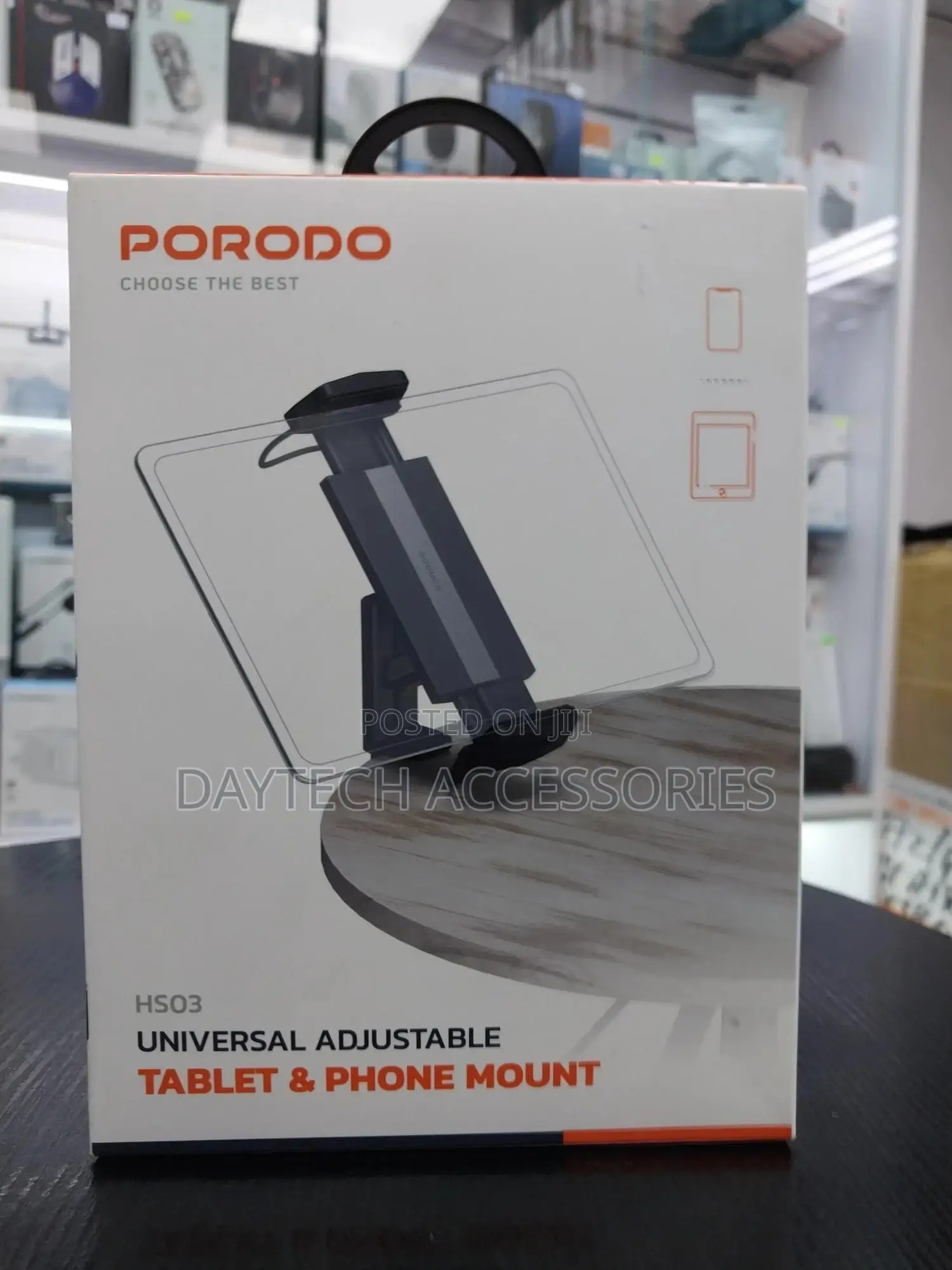 Porodo Hs03 Universal Adjustable Tablet Phone Mount.