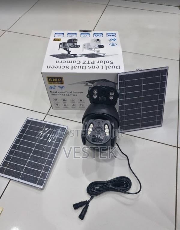 Dual Lens Auto Tracking Solar Security Camera 6mp Ubox Solar Powered - main view
