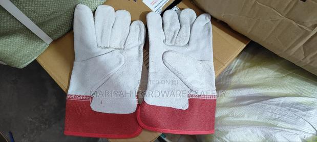 Leather Gloves Red 12"
