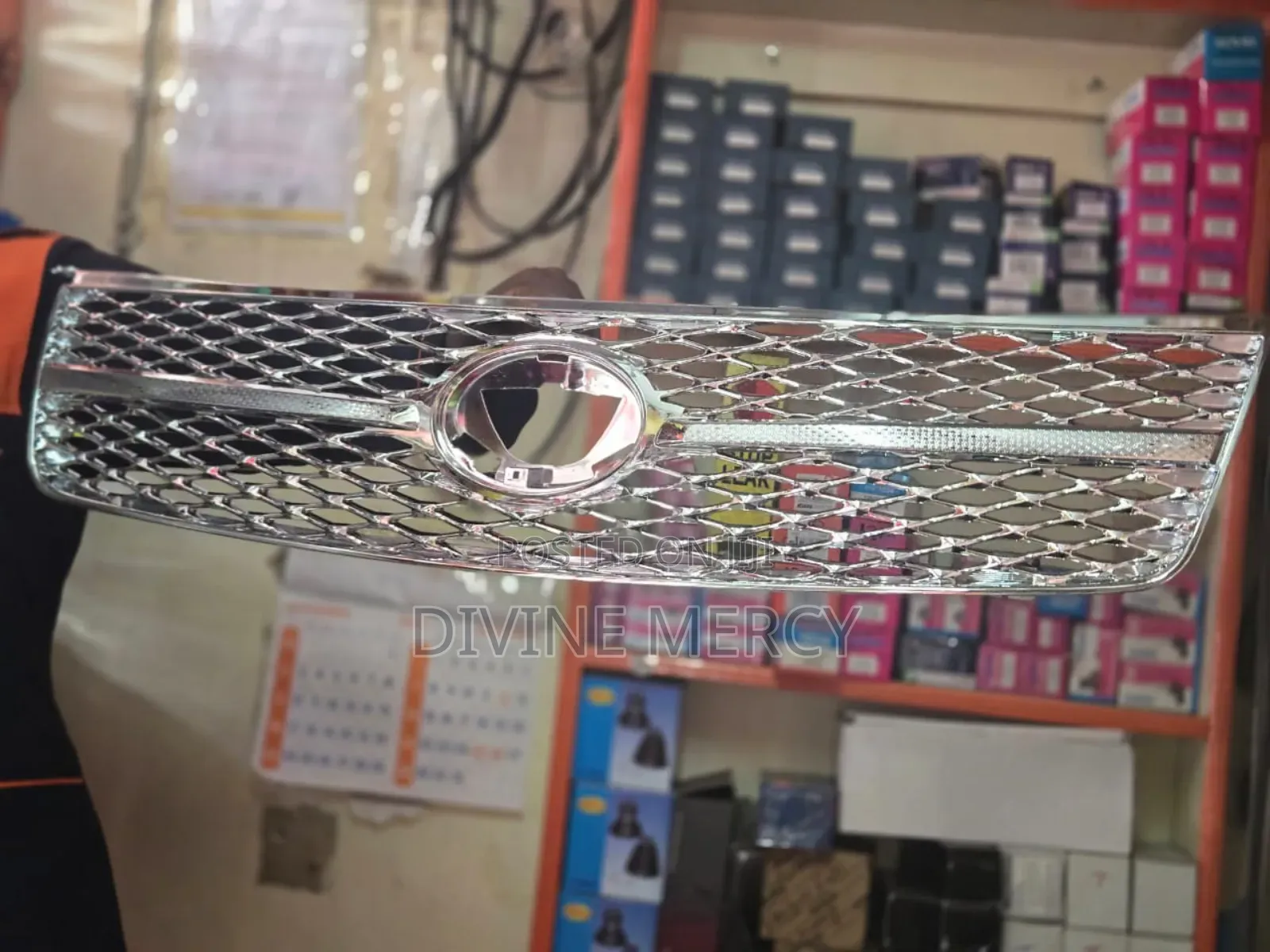 Toyota Fielder Front Grill Silver