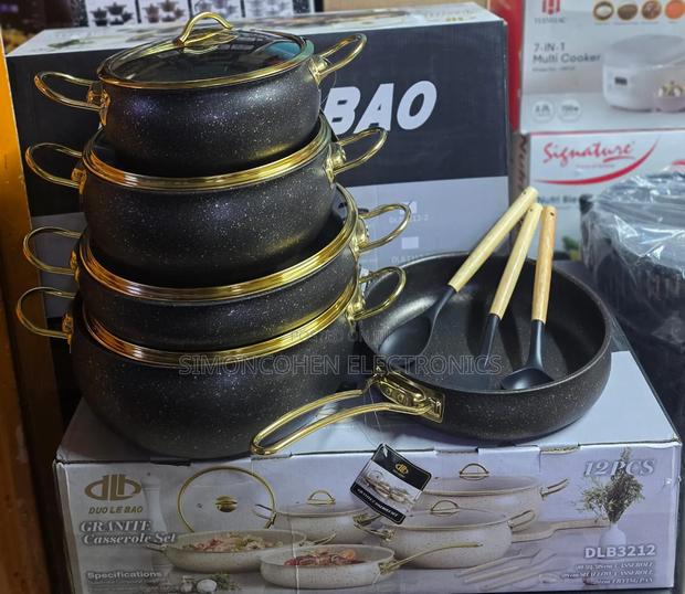 12 Pcs Very Heavy Granite Cookware Set - main view