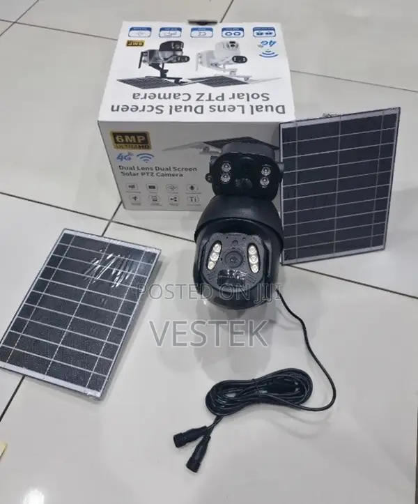 6mp Dual Lens Solar Powered Security Outdoor 4g Dual Panel Solart