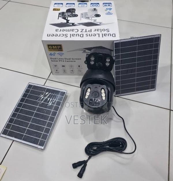 Solar Powered 4g Dual Lens Camera Dual Lens Panel Ubox Solar Camera