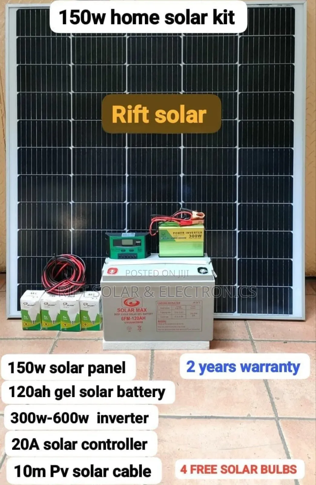 Boma Yetu 150 Watts Full Special Solar Package