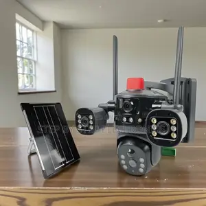 4g Solar Camera With Light Alarm Siren, Multiple Lens and Auto Track