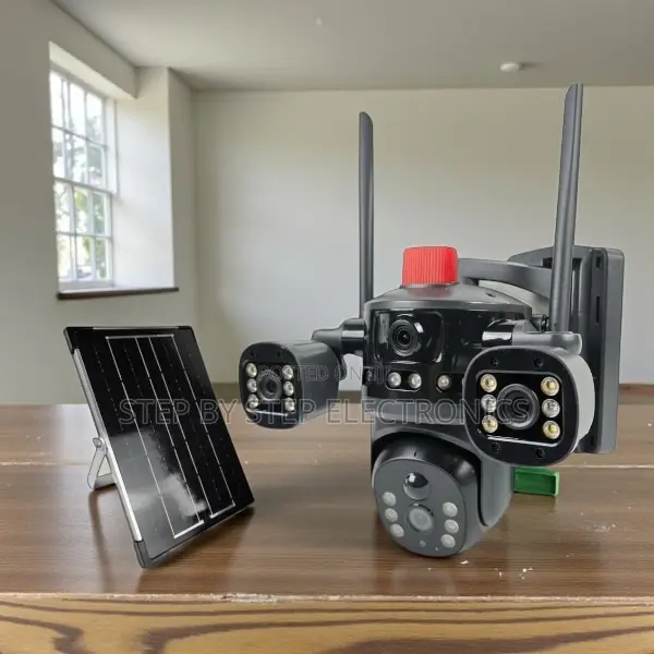 4g Solar Camera With Light Alarm Siren, Multiple Lens and Auto Track
