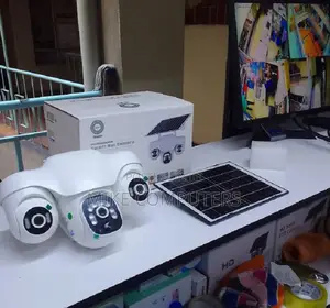 V380 Pro 4g Solar CCTV Camera With 3lenses White