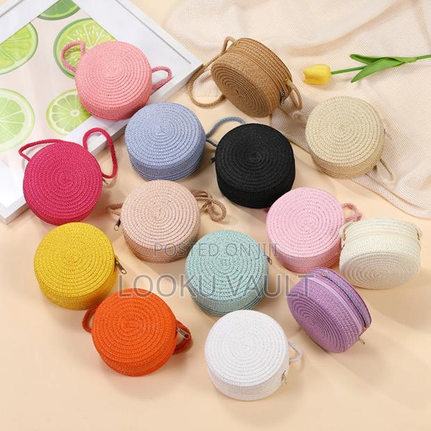 Strap/Sling/Boho/Beach Round Straw Bags - thumbnail 4