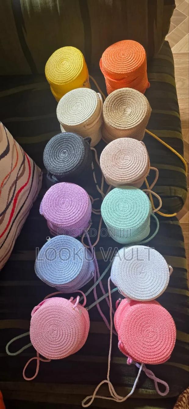 Strap/Sling/Boho/Beach Round Straw Bags - thumbnail 2