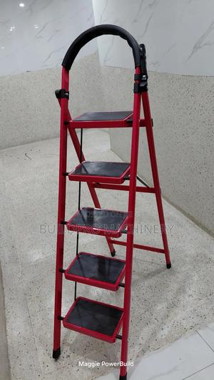 Aluminium 5-Step Folding Ladder - thumbnail 2