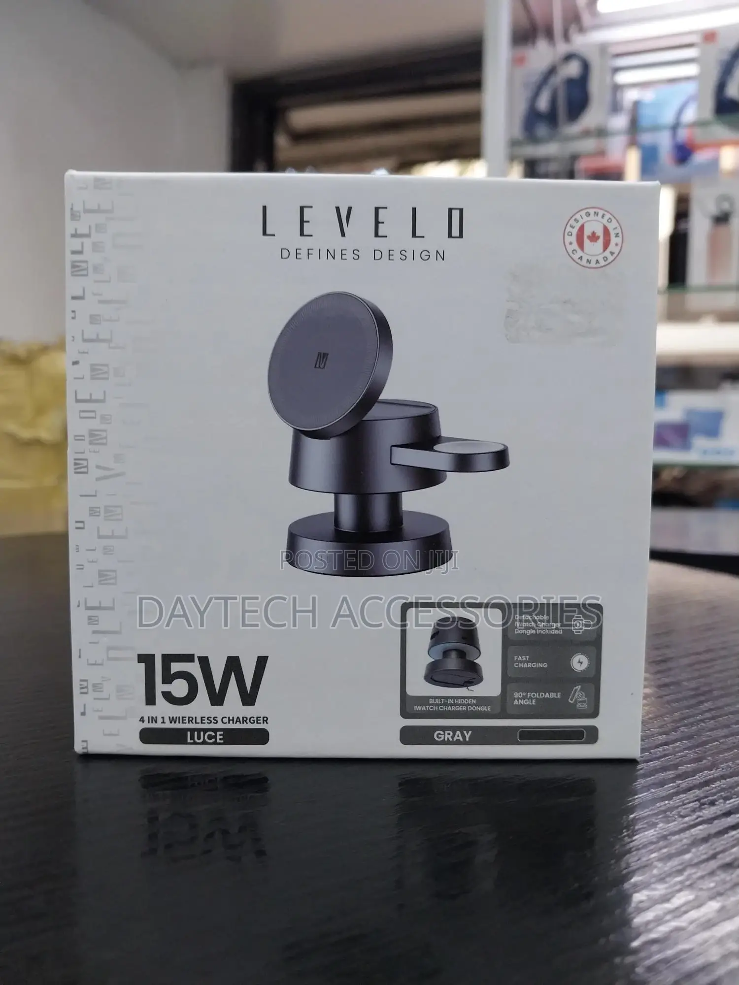 Levelo 15w 4 in 1 Wireless Charger Strong Magnet Built-in Night Lamp.