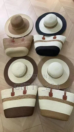 Ladies Straw Bag With Matching Summer Hats
🔥Bag Size : 28cm by 20cm