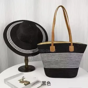 Ladies Straw Bag With Matching Summer Hats
🔥Bag Size : 28cm by 20cm