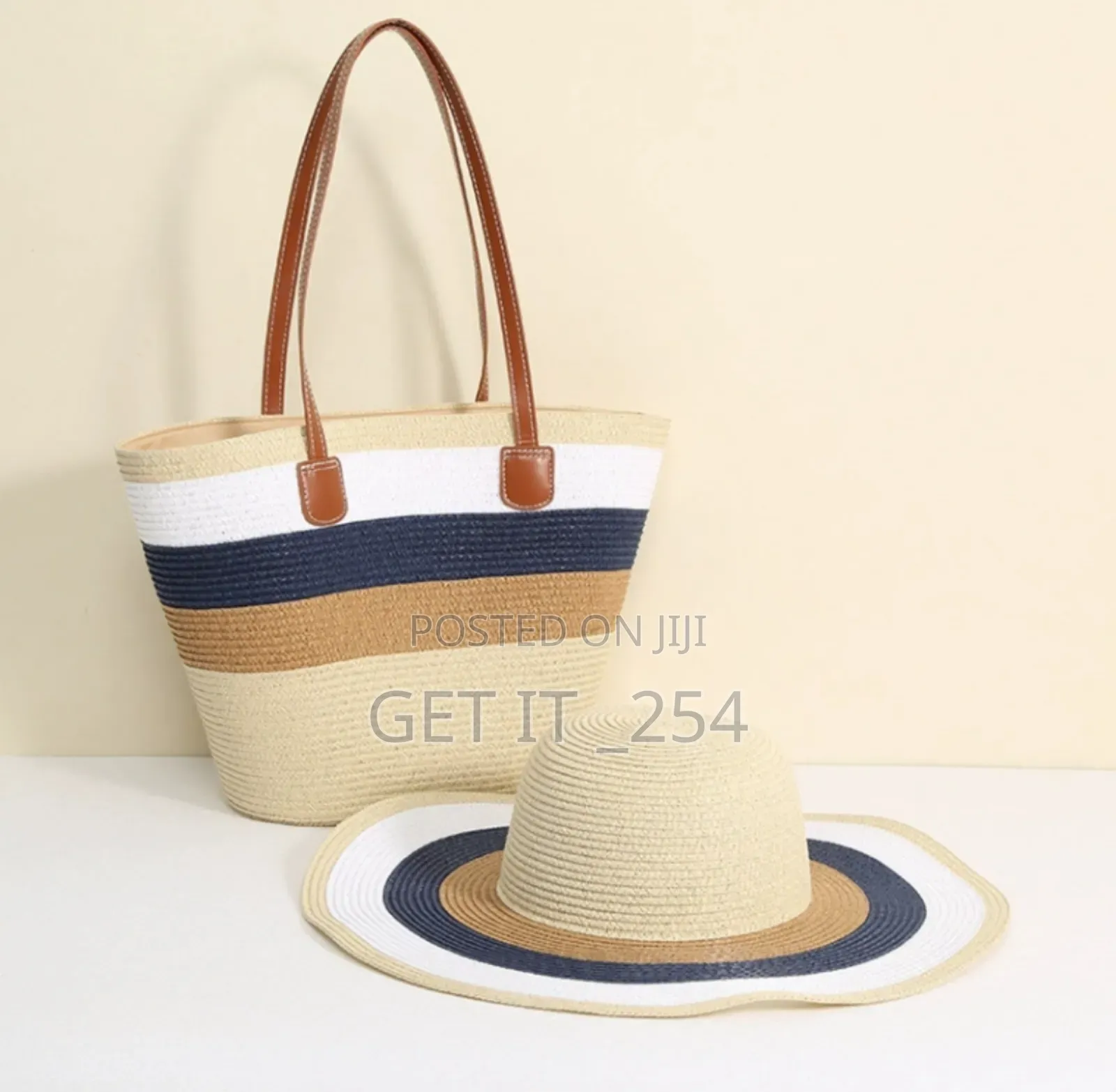 Ladies Straw Bag With Matching Summer Hats
🔥Bag Size : 28cm by 20cm