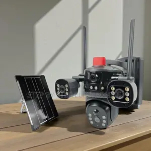 4g Solar Camera With Light Alarm Siren Multiple Lens V380 Pro App