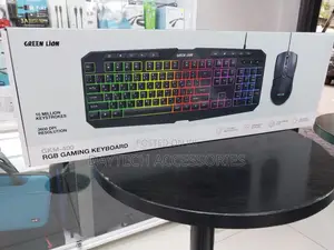 Green Lion Gk-400 RGB Gaming Keyboard + Mouse - Black