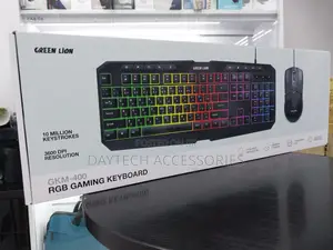 Green Lion Gk-400 RGB Gaming Keyboard + Mouse - Black