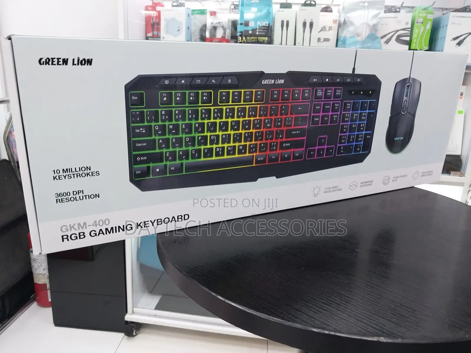 Green Lion Gk-400 RGB Gaming Keyboard + Mouse 7 Color Backlightning.