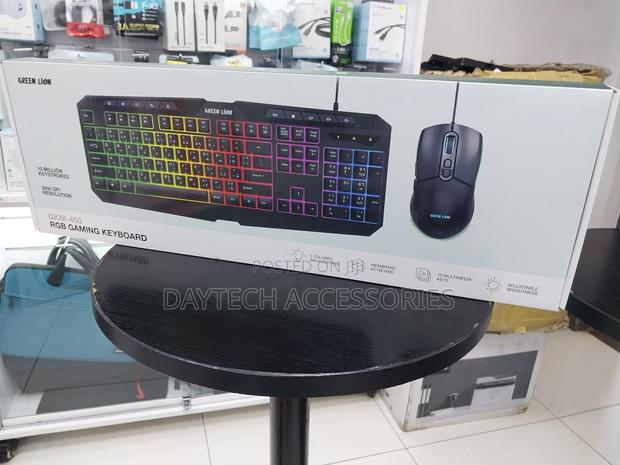 Green Lion Gk-400 RGB Gaming Keyboard + Mouse 7 Color Backlightning. - thumbnail 2