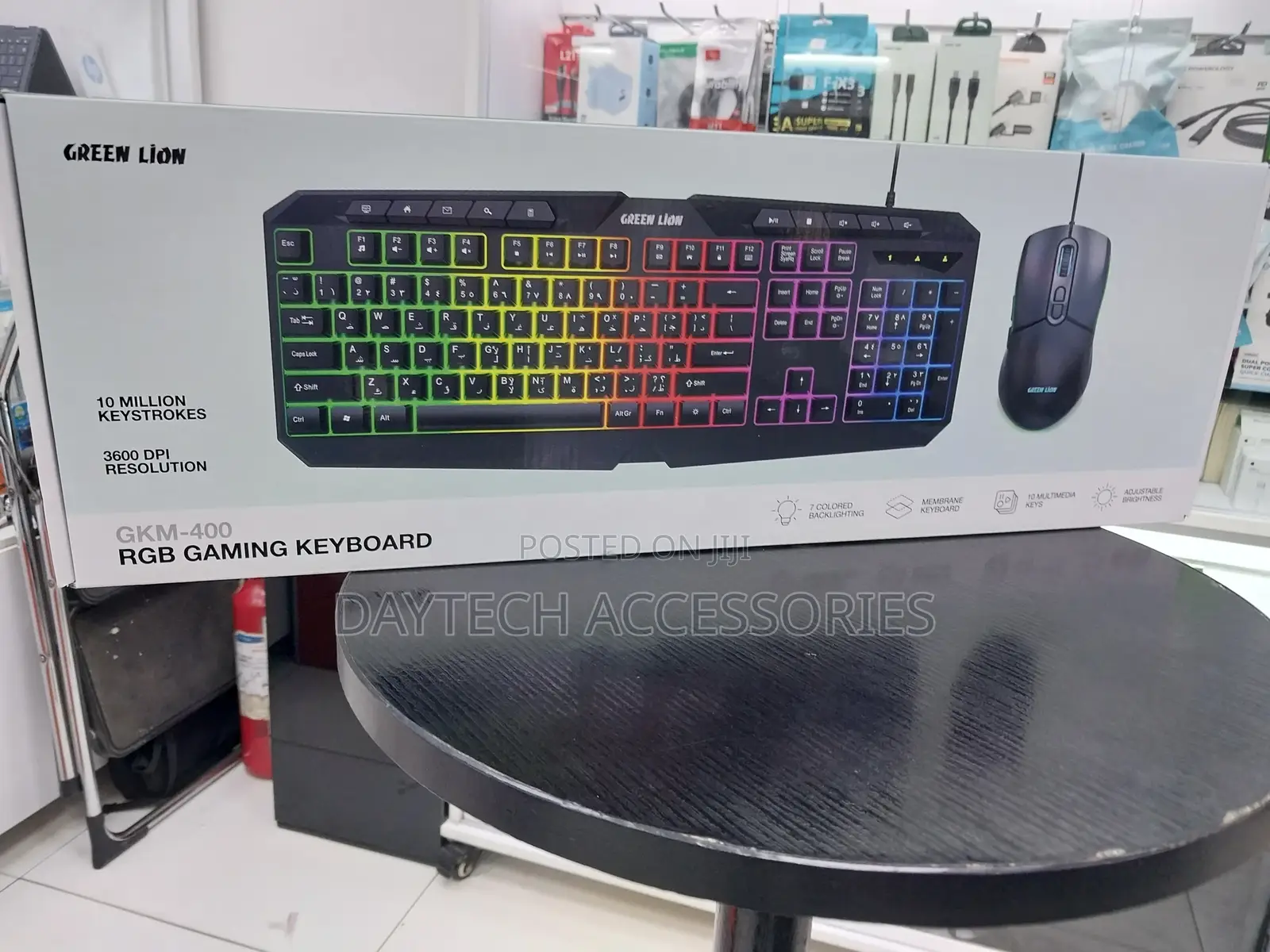 Green Lion Gk-400 RGB Gaming Keyboard + Mouse 7 Color Backlightning.