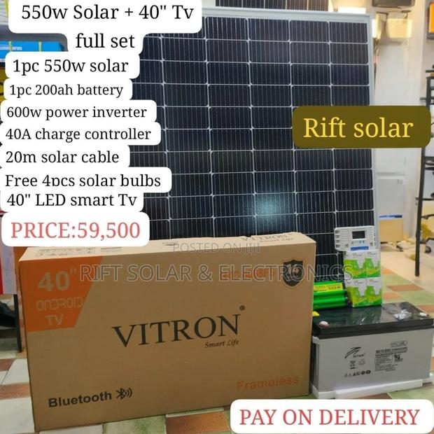 40" Smart Tv 550 Watts Special Full Solar Kit