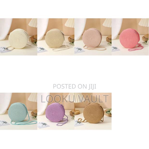 Strap/Sling/Boho/Beach Round Straw Bags - thumbnail 2