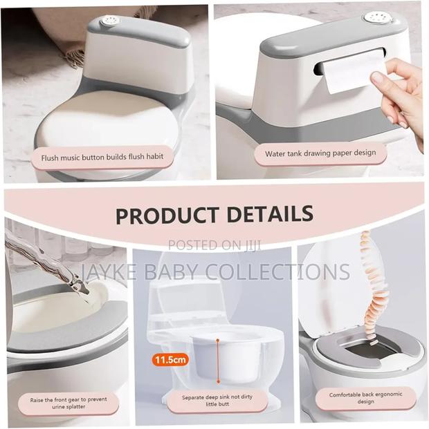 Baby Potty Training Toilet – Realistic Soft Seat - thumbnail 3